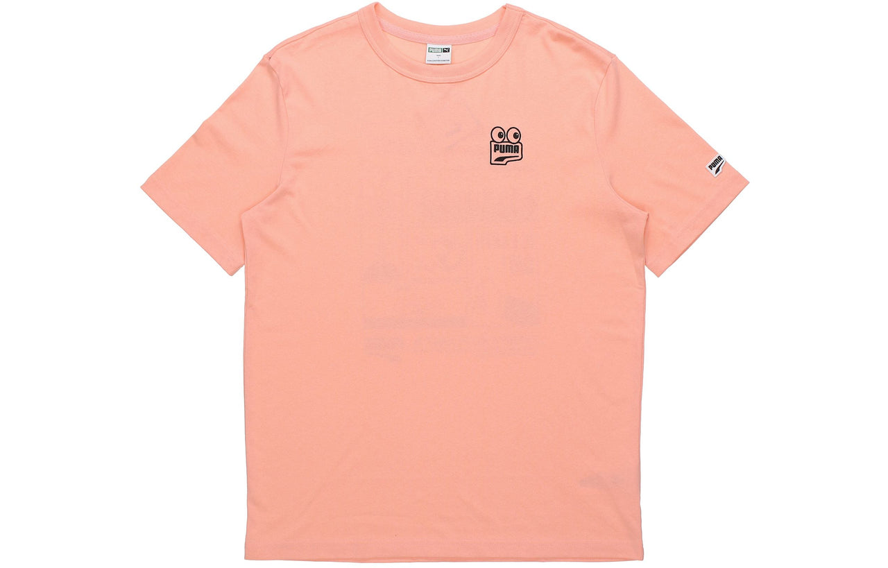 PUMA Peach Downtown Graphic T-Shirt 'Pink Black' 531335-26