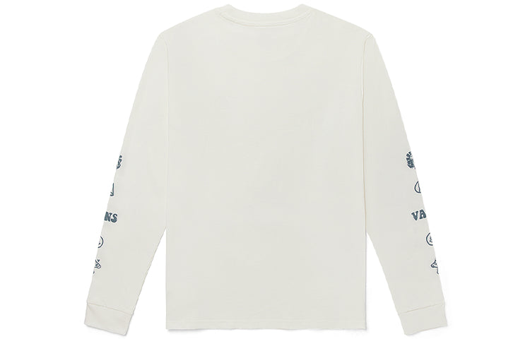 (WMNS) Vans Strawberry Printing Round Neck Pullover Long Sleeves Creamy White VN0A5F6AFS8