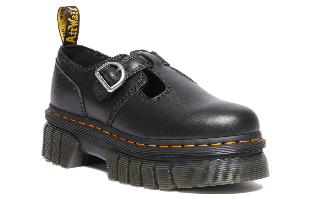 (WMNS) Dr. Martens Audrick Nappa Lux Platform Mary Jane 'Black' 30685001