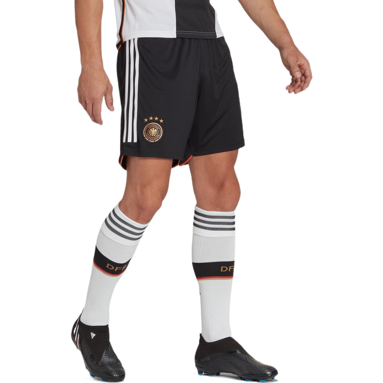 (WMNS) adidas Germany 22 Home Shorts 'Black White' HJ9605