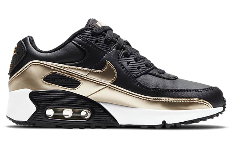 (GS) Nike Air Max 90 LTR 'Black Metallic Gold Star' CD6864-008