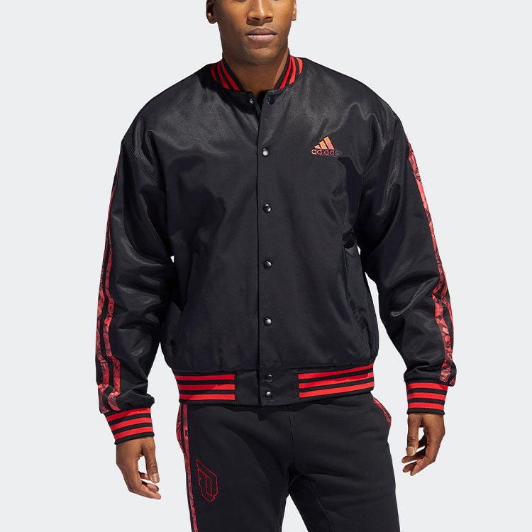 Men's adidas Mic Dame Jacket Lillard Basketball Sports Baseball Black HD7937