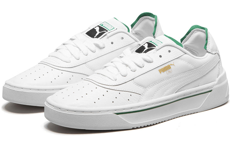 PUMA Cali Retro Low Top Skate Shoes White Green 369337-02
