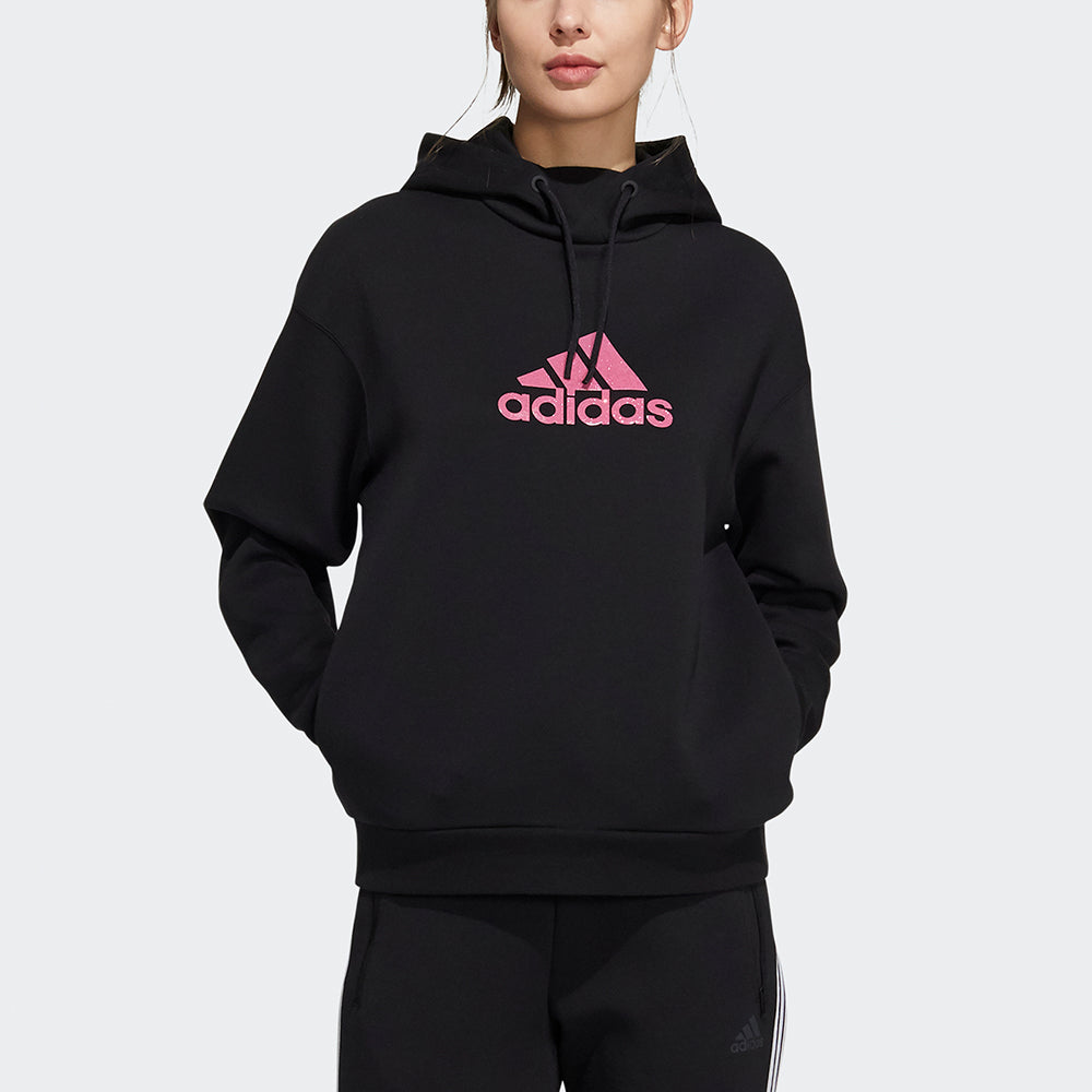 (WMNS) adidas Fi Sweater Hoodies 'Black Pink' HB7362