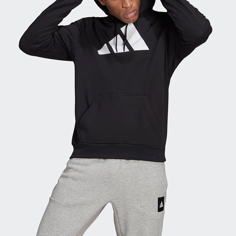 adidas M Fi Hood Casual Sports hooded Pullover Black GM6458