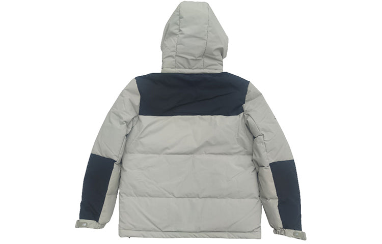 New Balance Windproof Hooded Down Jacket 'Grey Black' AMJ24377-PAA