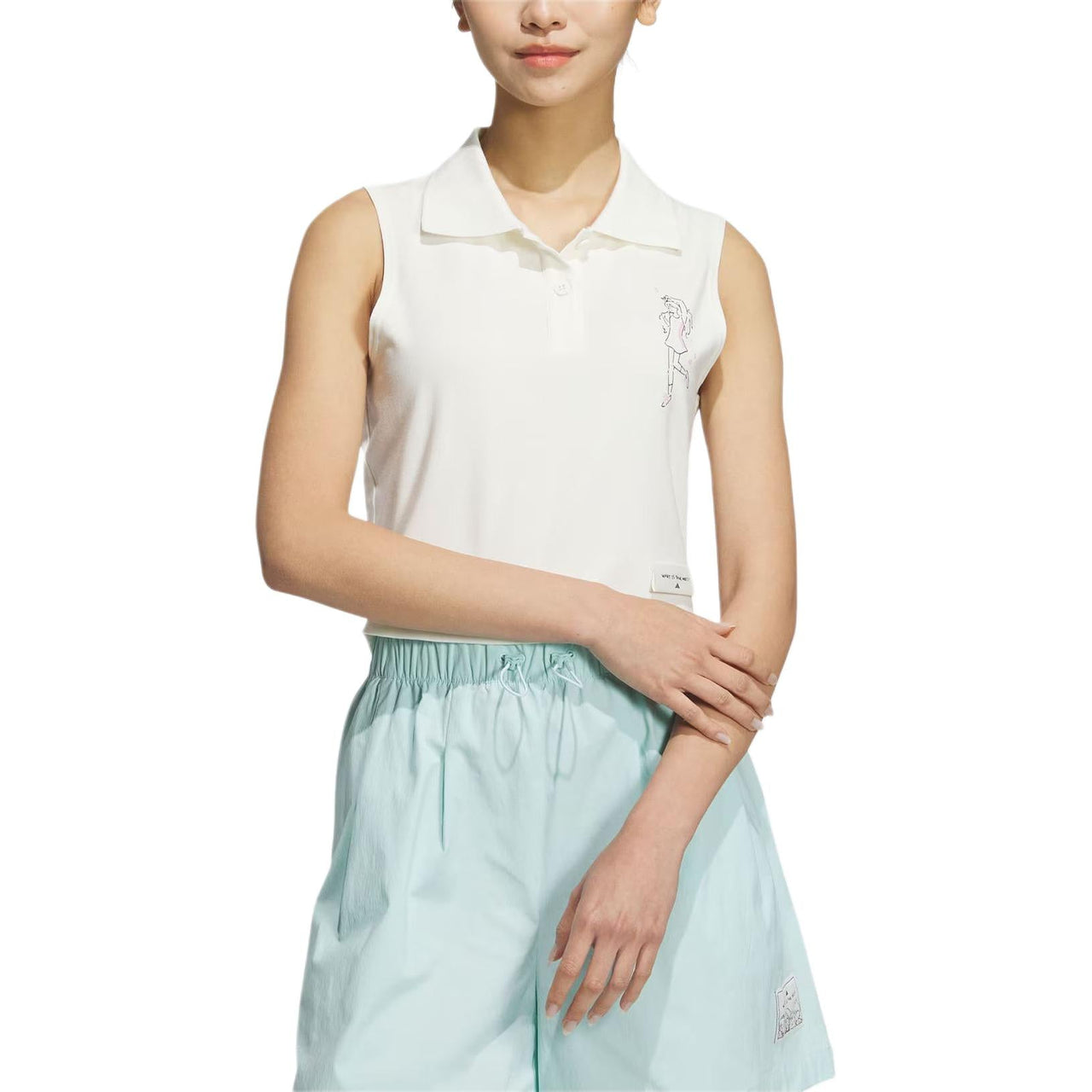 (WMNS) adidas Flower Print Polo Shirt Asia Sizing 'White' JP0722