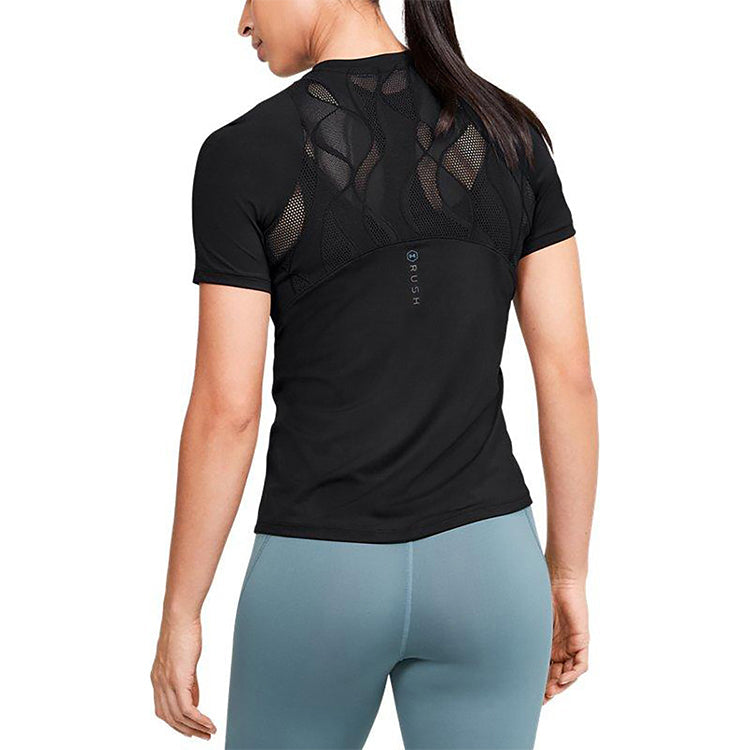 (WMNS) Under Armour UA RUSH Vent Short Sleeve Black 1351603-001