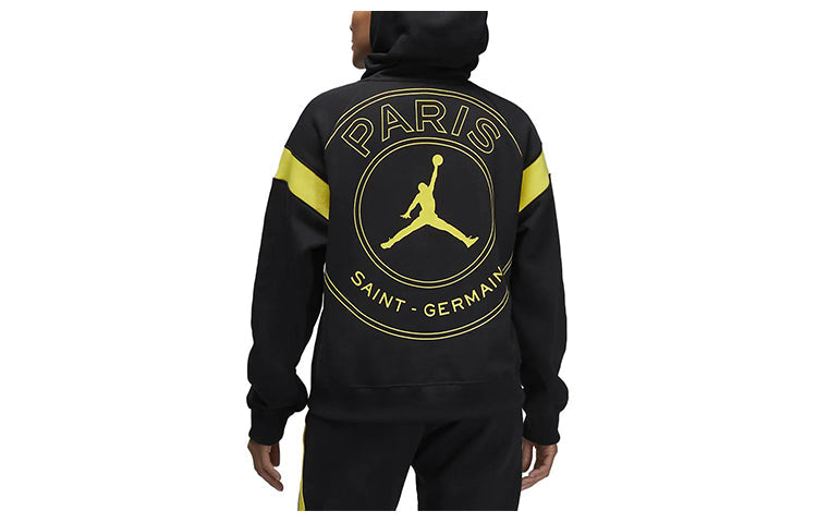 (WMNS) Air Jordan x Paris Saint-Germain Hoodie (Asia Sizing) 'Black Tour Yellow' DV2836-010