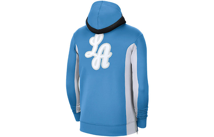 Nike NBA Therma Flex Los Angeles Lakers Sports Quick Dry Contrasting Colors Printing Zipper Blue CN7907-462