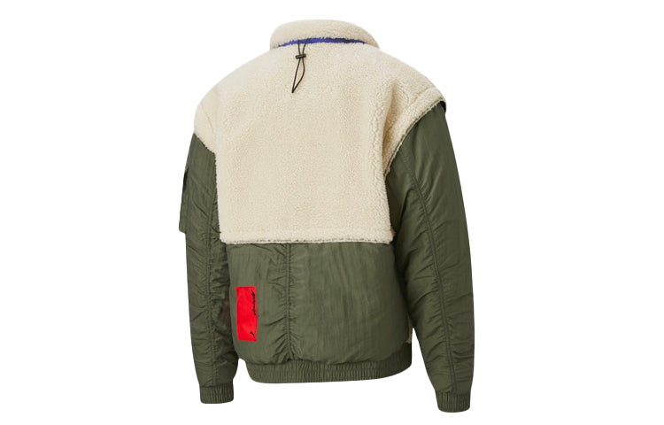 PUMA x Attempt Sherpa Fleece Jacket 'Beige Green Blue' 598257-75