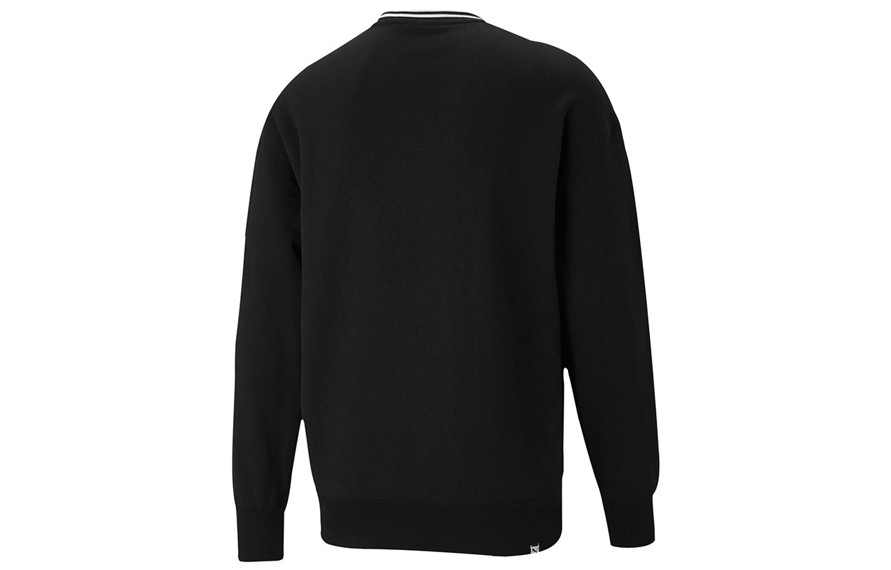 PUMA Small Logo Crew Neck Sweatshirts 'Black White' 531426-01