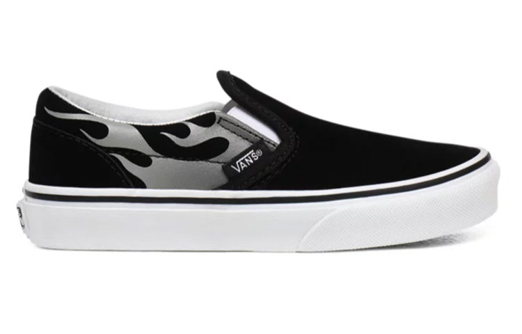 Vans Suede Flame Classic Slip-on Kids 'Black Grey' VN0A4UH8WKJ