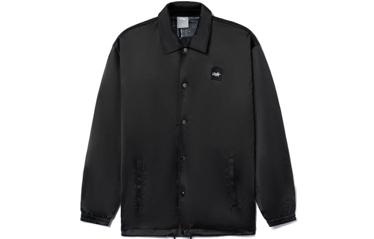 Li-Ning Skateboard Series Casual lapel Long Sleeves Jacket 'Black' AFDR739-1