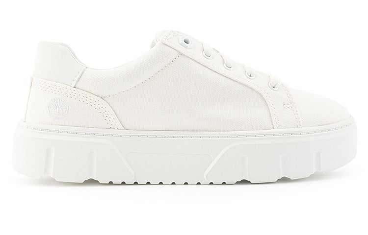 (WMNS) Timberland Laurel Court Low Lace Up Sneakers 'White Canvas' A5ZHGW