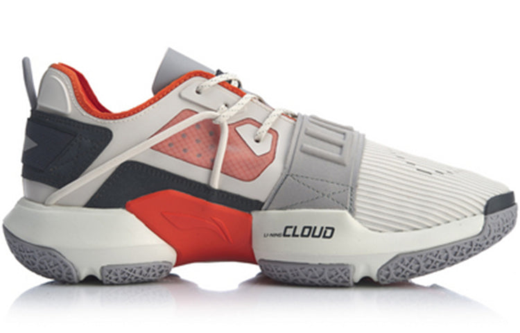 Li-Ning Wowtr Shock Absorption Basketball Shoe 'White Gray' ABBQ003-4