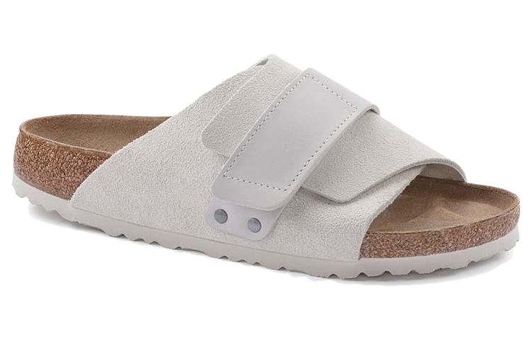 Birkenstock Kyoto Nubuck-Suede Leather Narrow Fit Sandals 'Antique White' 1024526