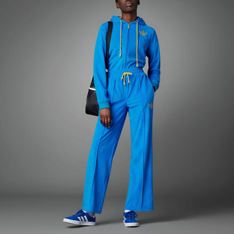 (WMNS) adidas Adicolor Heritage Now Velour Zip Hoodies 'Blue' IB2046