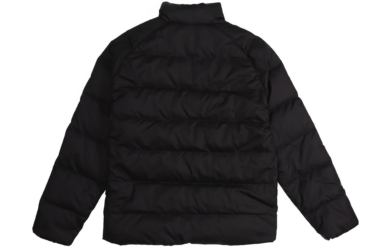 adidas originals Solid Color Stay Warm Zipper Stand Collar Down Jacket Black ED5837