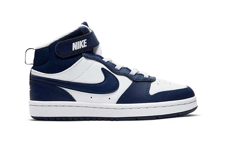 (PS) Nike Court Borough Mid 2Velcro 'White Signal Blue' CD7783-107