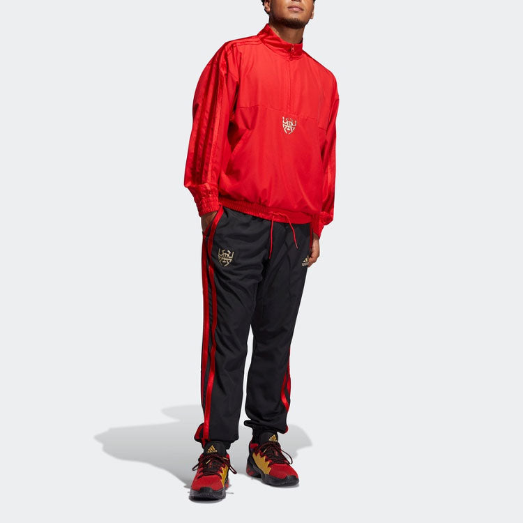 adidas Cny Don Pant Printing Loose Basketball Sports Pants Black GN5377