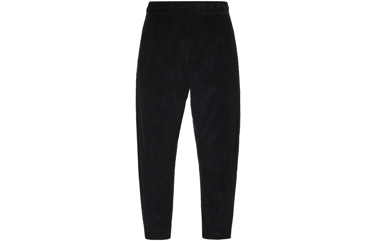 Men's Nike Solid Color Corduroy Cone Cropped Casual Pants/Trousers Black DO2324-010