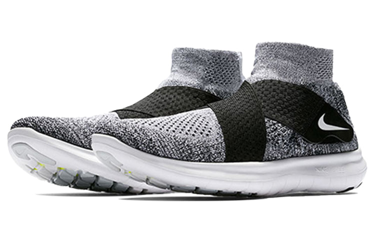 Nike Free Run Motion Flyknit 2017 'Black White' 880845-001