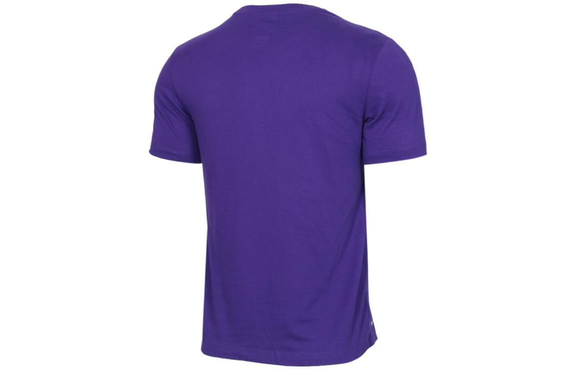 Nike Geometry Pattern Alphabet Printing Short Sleeve Purple BQ3614-547