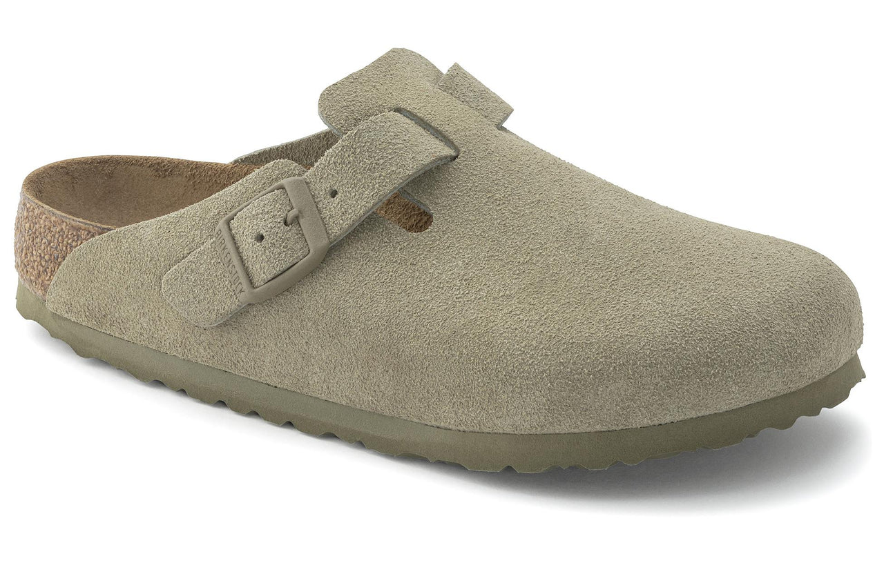 Birkenstock Boston Suede Leather 'Faded Khaki' 1025788