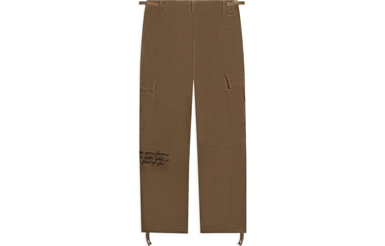 Li-Ning Skateboarding Graphic Cargo Pants 'Brown' AKXR643-1