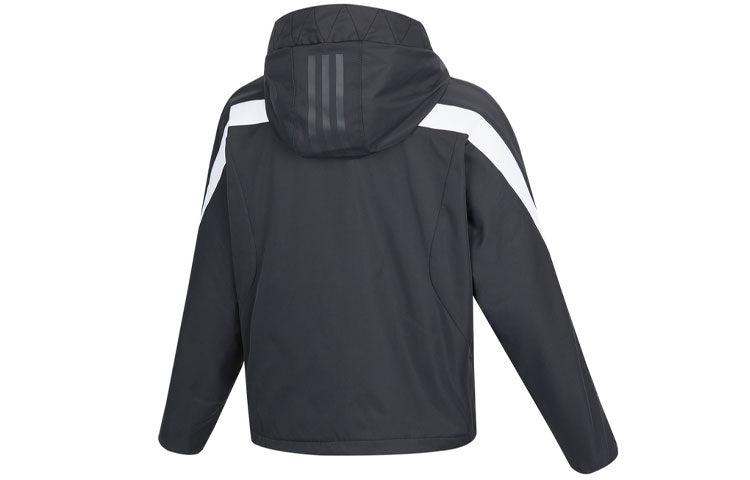 (WMNS) adidas Sports Hooded Jacket 'Black' HF2469