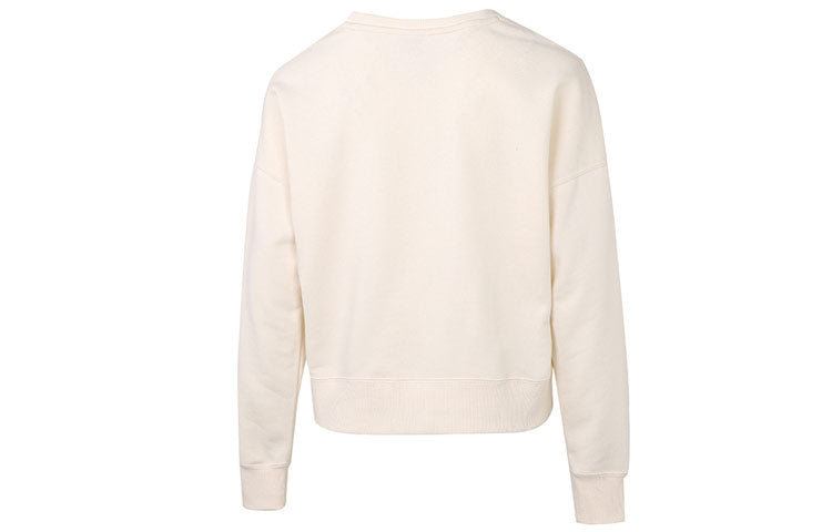 (WMNS) PUMA Classics Metallic Logo Crew TR Round-neck SweatshirtBeige 535276-99