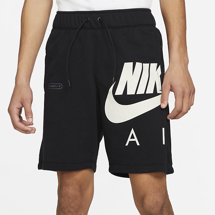 Nike Sportswear Air French Terry Shorts 'Black White' DM5211-010