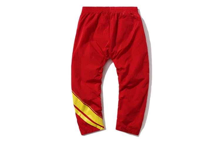 Li-Ning Logo Track Pants Paris Fashion Week 'Red Yellow' AYKP041-1