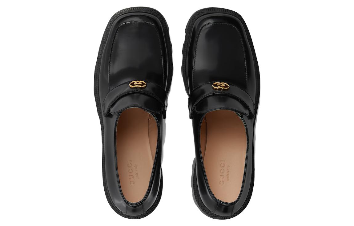 (WMNS) Gucci Interlocking G Loafers 'All Black' 750598-AACAT-1000