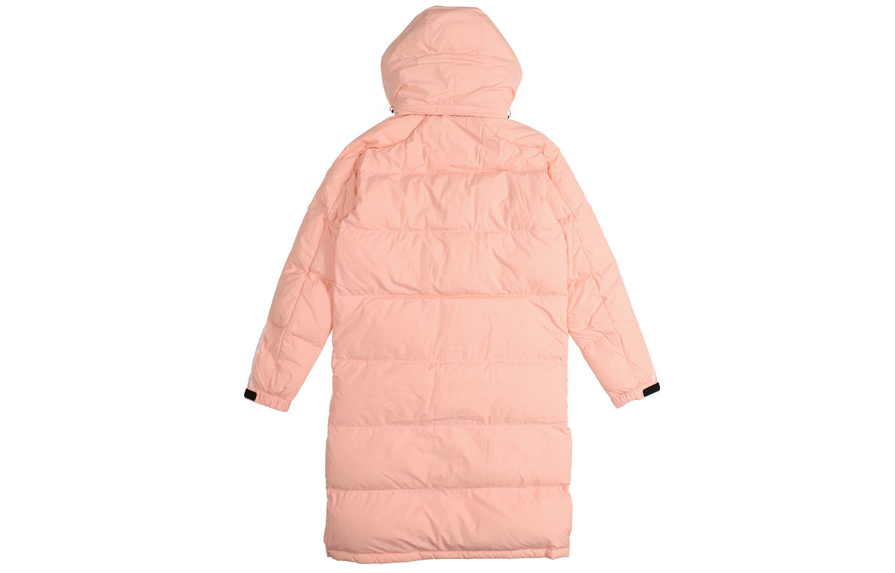 adidas Unisex 3st Long Parka Hooded Down Jacket Pink FQ2087