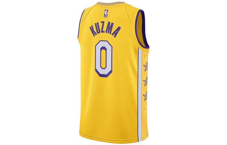 Nike NBA SW 19-20 LA LAKERS 0 KYLE KUZMA LORE SERIES JERSEY Yellow AV4646-728