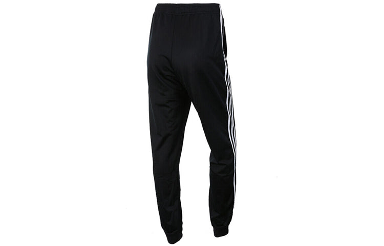 adidas Sports Side Stripes Stylish Knit Long Pants 'Black' BK7396