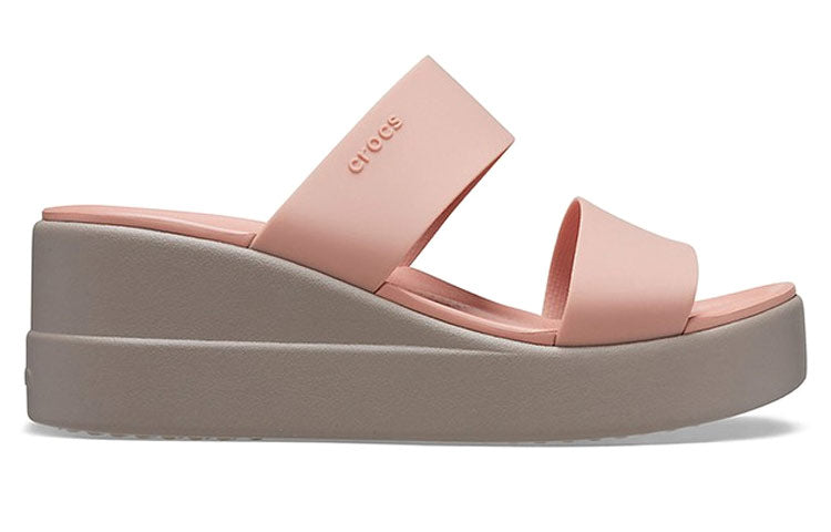 (WMNS) Crocs Brooklyn Lightweight Pale Pink Sandals 206219-6RL