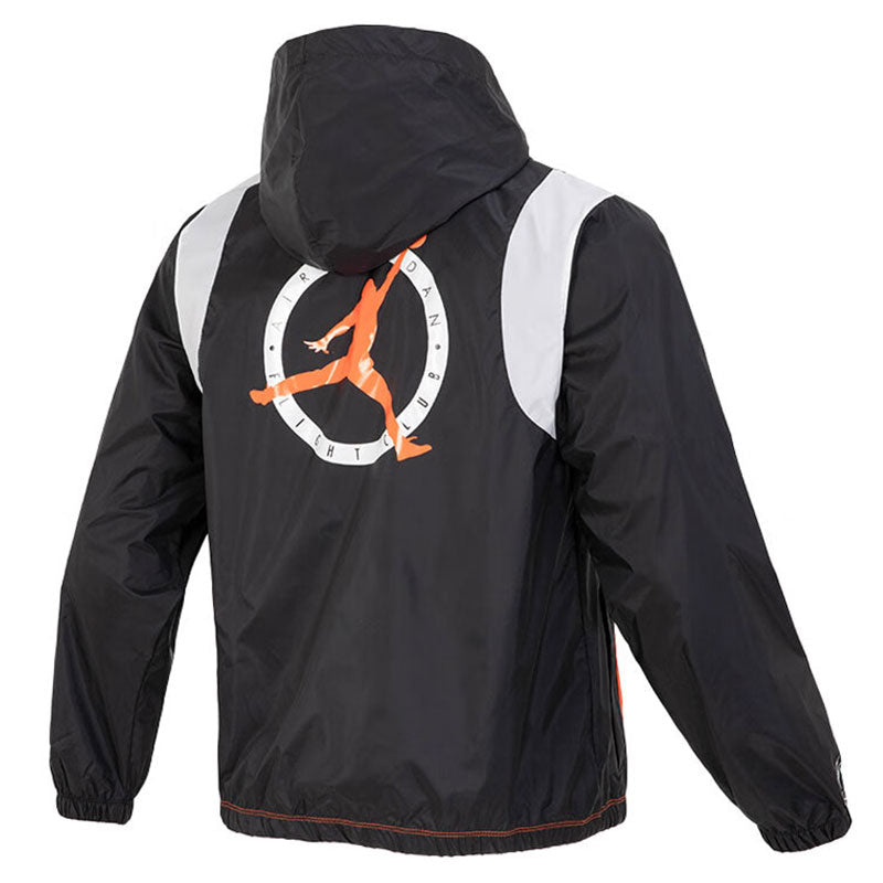 Air Jordan Flight MVP Hooded Pullover Jacket 'Black Orange' DV7601-010