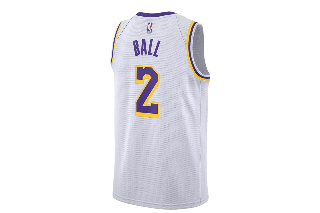 Nike NBA Basketball Jersey/Vest Los Angeles Lakers Lonzo Ball 2 White AA7101-100