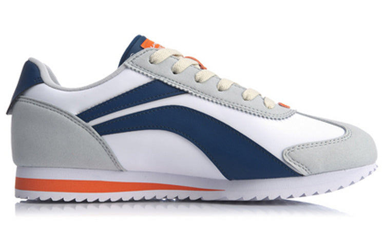 Li-Ning 3KM Classic Retro Forrest Gump Athleisure Casual Sports Shoes White Gray Blue AGCQ019-5
