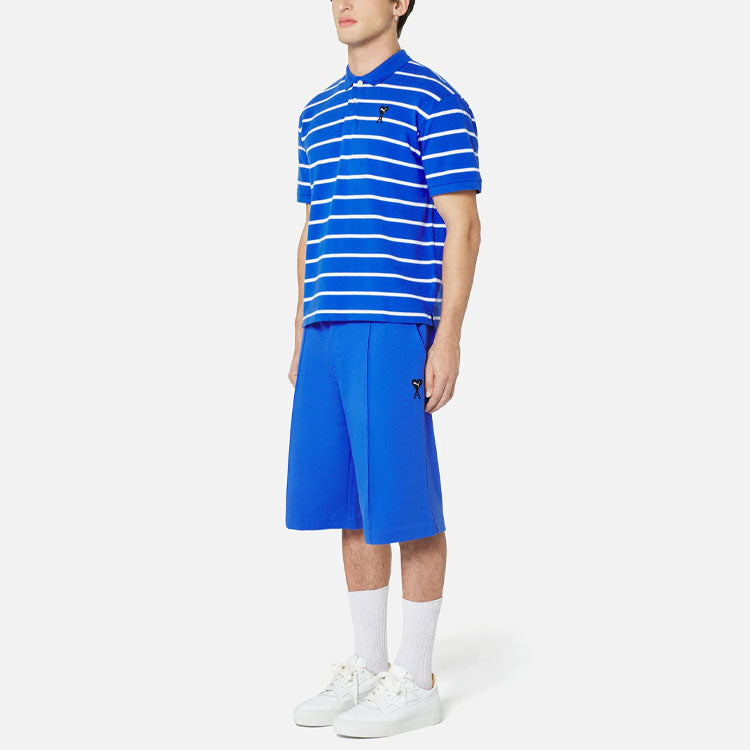 PUMA X AMI Short Sleeve Polo Shirt 'Blue' 534067-93