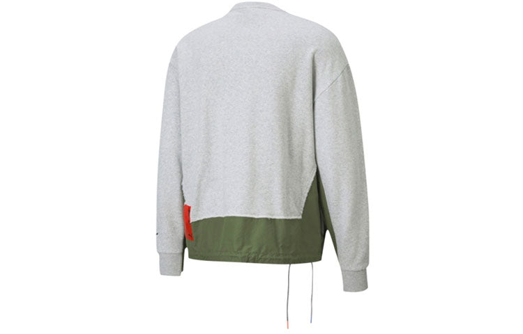 PUMA x ATTEMPT Crossover Splicing Casual Round Neck Gray 598273-04