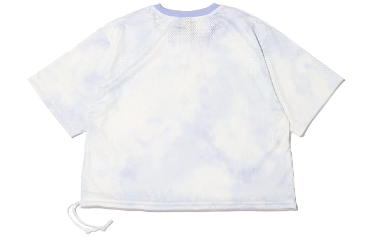 (WMNS) Nike Sportswear Icon Clash Tie Dye Printing Mesh Breathable Round Neck Short Sleeve Light Purple T-Shirt CZ9325-569