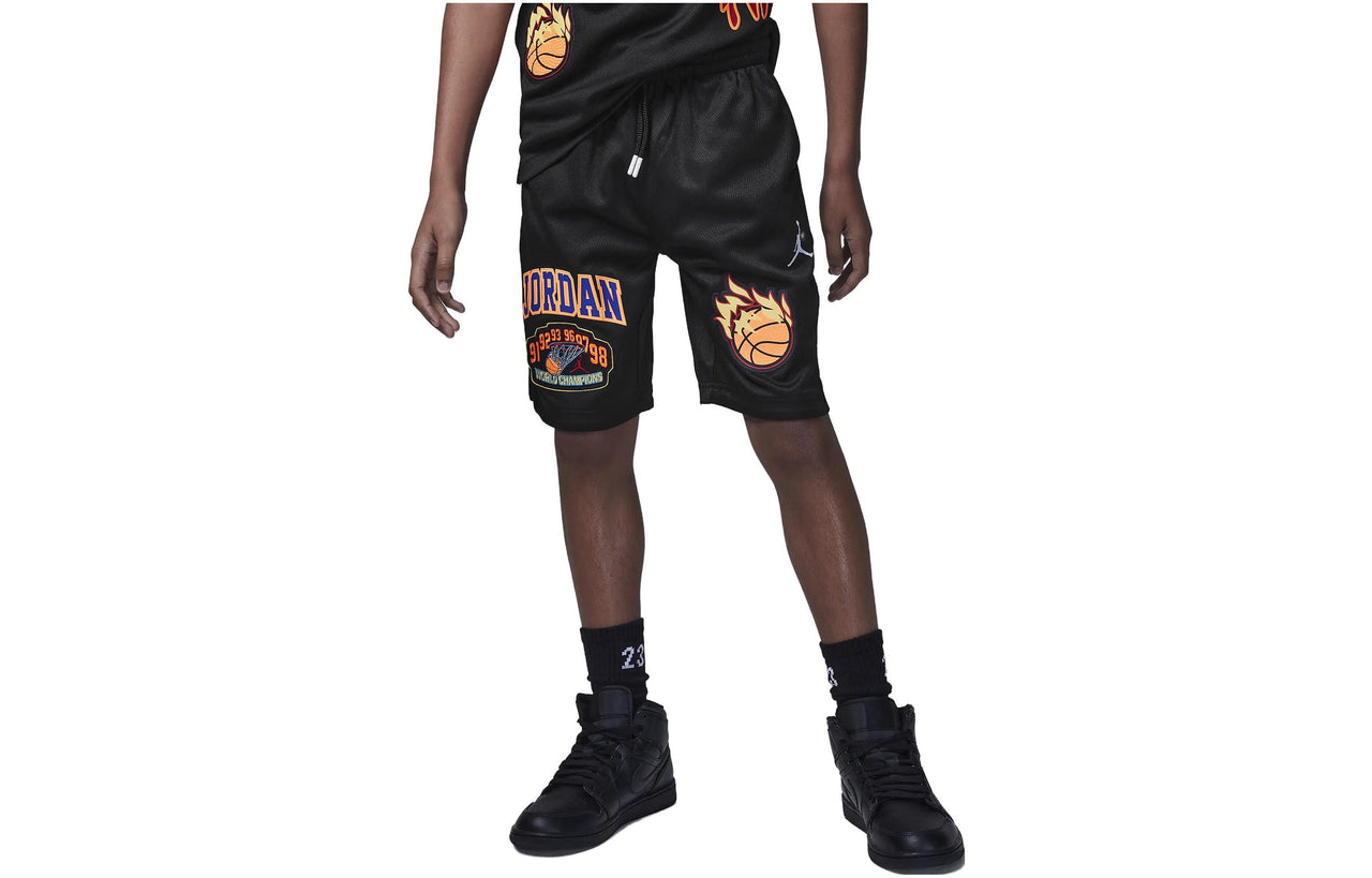 (GS) Air Jordan Logo Patch Pack Shorts 'Black' FV2711-010