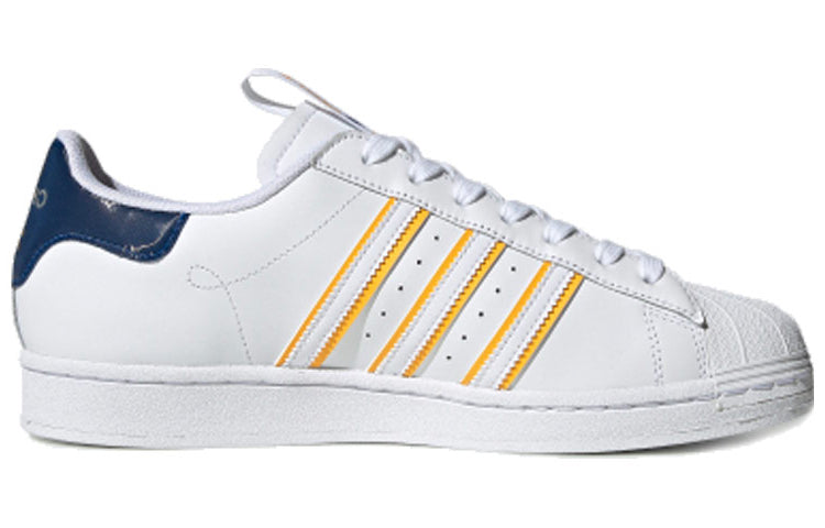 adidas originals Superstar Retro Low Top Skate Shoes Unisex White Blue FW2852