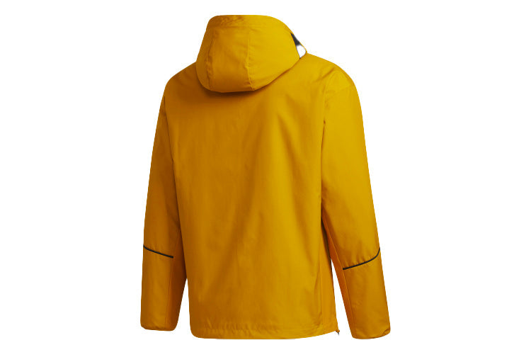 adidas W.N.D. hooded Sports Stylish Jacket Gold Color GF3968
