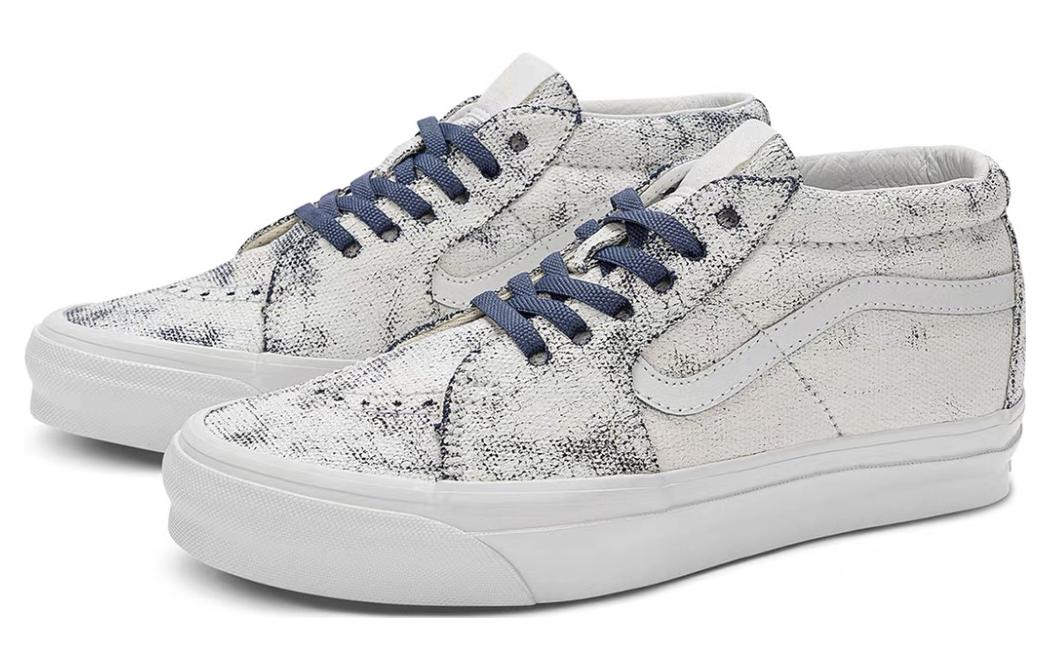 Vans OG Sk8-Mid LX 'Distress White Navy' VN0A4BVCWTM