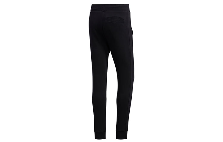 adidas neo M Faves Tp logo Bundle Feet Casual Sports Long Pants Black FU1046